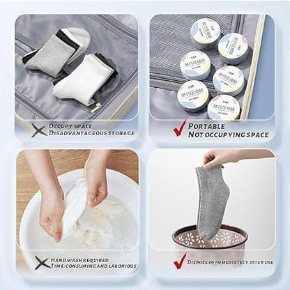 50 Pairs 🧦 Disposable Cotton Socks – Fresh & Hygienic ❤️