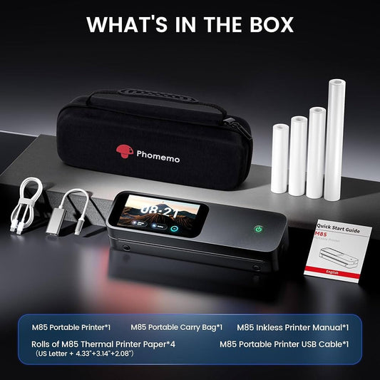 M85 Portable Thermal Printer – Wireless Inkless Printing On the Go